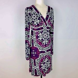 INC International Concepts Black, white, and purple dress